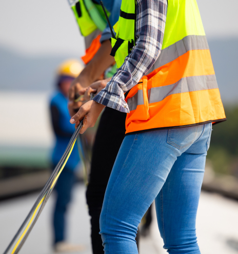 construction worker in vest